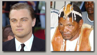 Leonardo DiCaprio and Roy Sesana