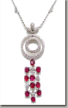 GIA,ruby,diamond,necklace