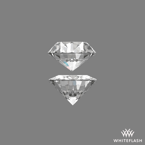 Extreme examples of poorly proportioned 60/60 diamonds