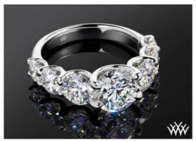 7 stone u prong custom engagement ring