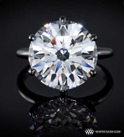 ACA diamond in modified 6 prong ring