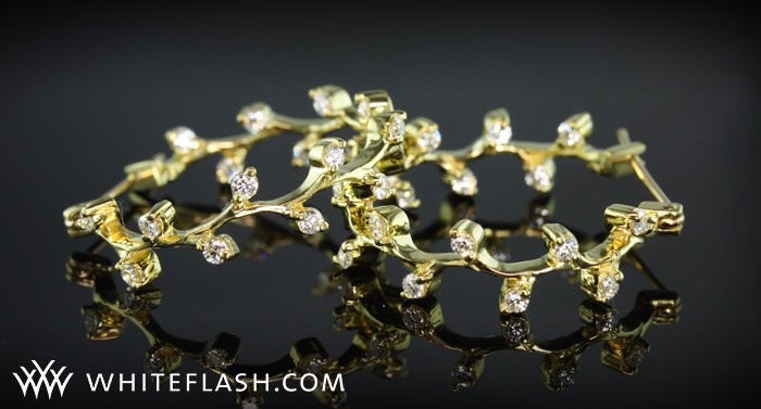 Diamond Petal Hoops