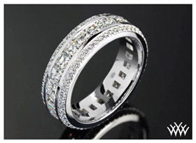 asscher diamond eternity custom wedding ring
