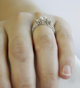 clara ashley engagement ring hand