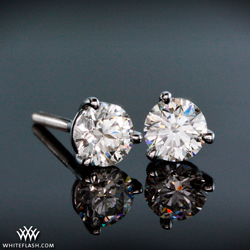 Diamond Earrings with Screwback Posts