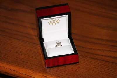 Pictures of diamond rings in a box