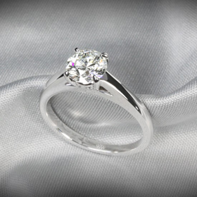 flush fit diamond engagement ring