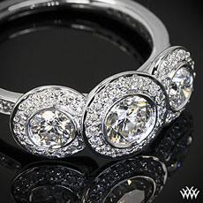 Platinum Ritani Endless Love 3 Stone Engagement Ring