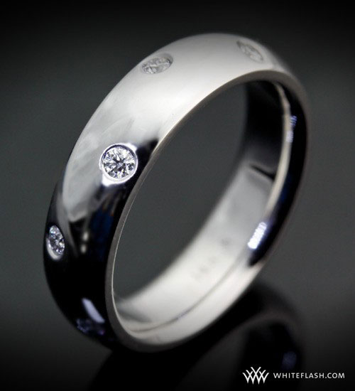  that adds a bit of flair to an otherwise traditional men's wedding ring