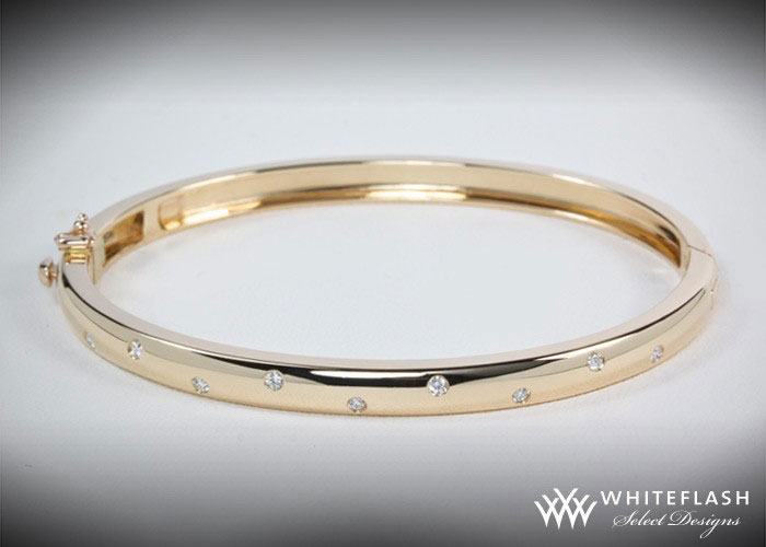 scattered diamonds bangle