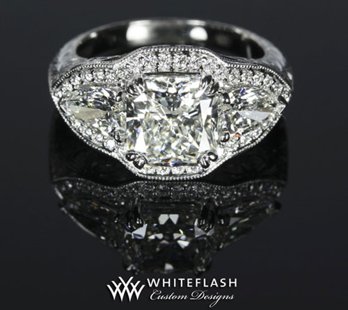 three stone diamond ring