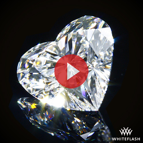 1.09 ct D VVS2 Heart Cut Lab Grown Diamond