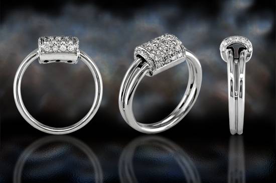 'Diamond Wrap' Diamond Right Hand Ring