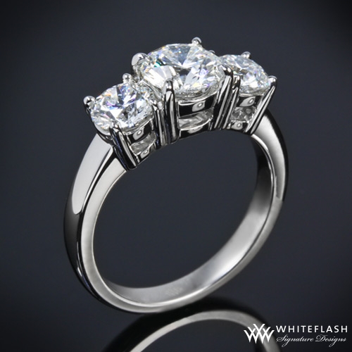 Photo of 3 stone diamond engagement ring beautiful design