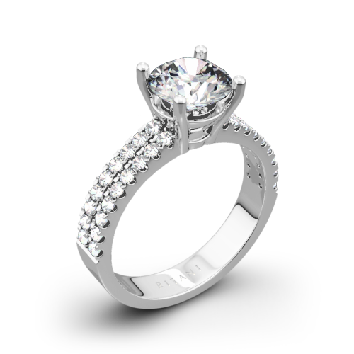 Ritani 1RZ1324 Double French-Set Diamond Engagement Ring