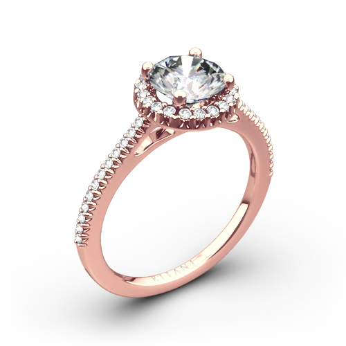 Ritani 1RZ3702 French-Set Halo Diamond Engagement Ring