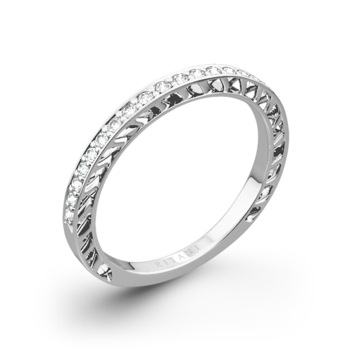 Ritani 24170 Lattice Micropavé Diamond Wedding Ring