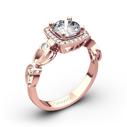 Simon G. TR526 Passion Halo Diamond Engagement Ring