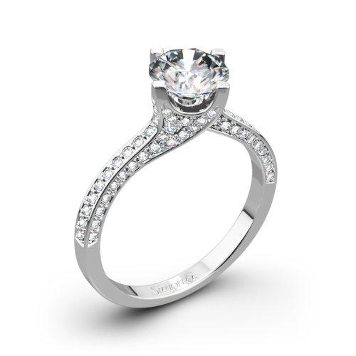 Simon G. MR1609 Caviar Diamond Engagement Ring