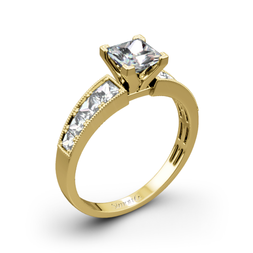 Simon G. MR1825-S Caviar Diamond Engagement Ring for Princess