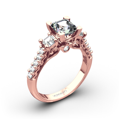 Verragio Renaissance 904P5 3-Stone Diamond Engagement Ring for Princess