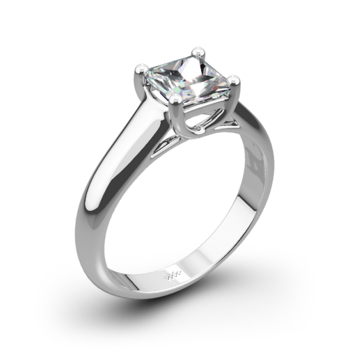 X-Prong Solitaire Engagement Ring for Princess