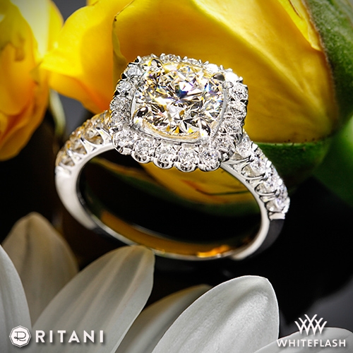 Ritani 1RZ2817 Halo Diamond Engagement Ring Whiteflash 3897