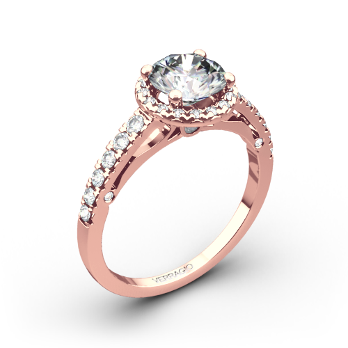 Verragio ENG-0386 Bead-Set Halo Diamond Engagement Ring