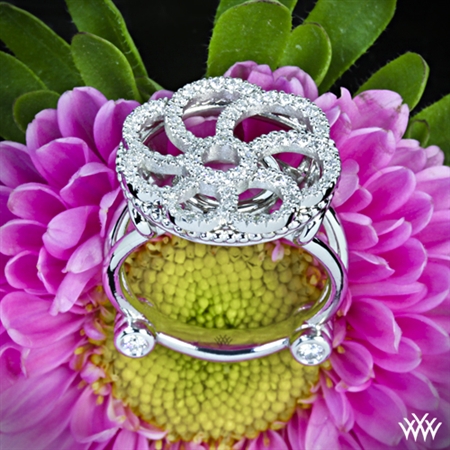 Floral Crest Diamond Right Hand Ring