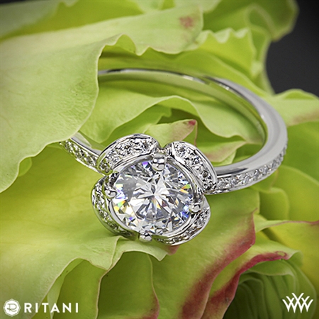 Ritani 1RZ2537 Floral Diamond Engagement Ring