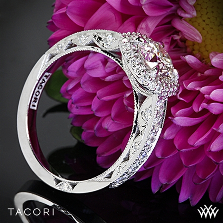 Tacori HT2520CU Blooming Beauties Double Cushion Halo Diamond Engagement Ring