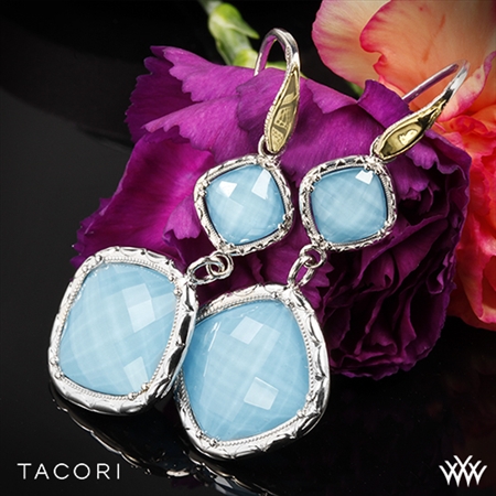 Tacori SE118Y05 Barbados Blue Clear Quartz over Neolite Turquoise Earrings