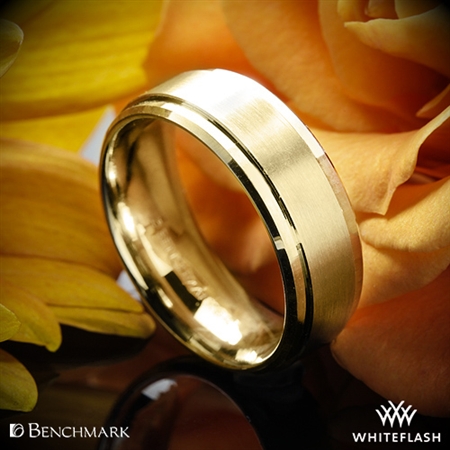 Benchmark CF68486 Drop Bevel Satin Wedding Ring