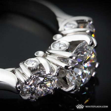 3-Stone 'U-Prong' Diamond Engagement Ring