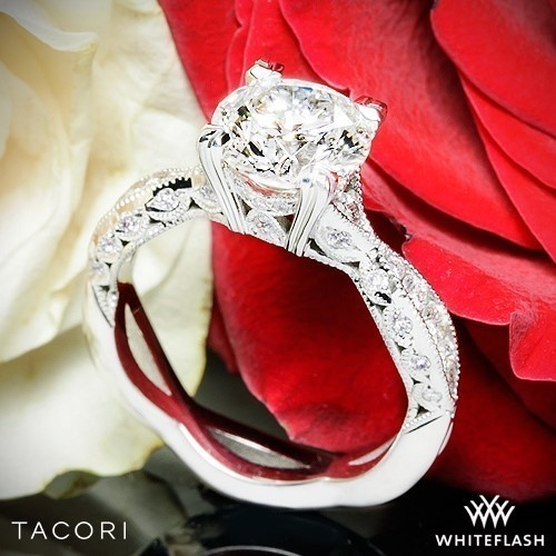 Tacori Classic Crescent Twist Diamond Engagement Ring