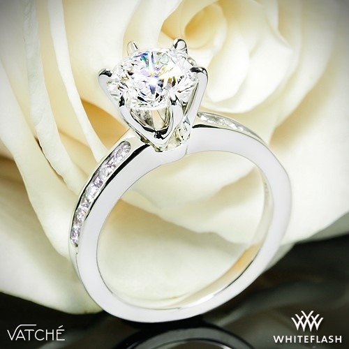 Vatche 1020 6-Prong Channel Diamond Engagement Ring