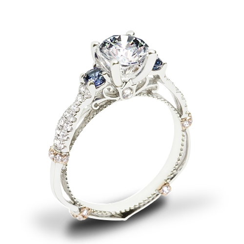 Verragio Parisian CL-DL-129R Twisted Sapphire Three Stone Engagement Ring