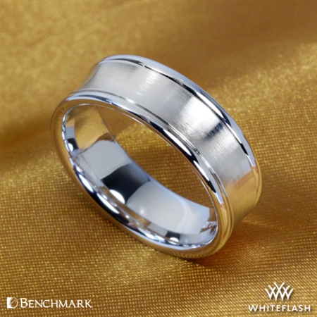 Benchmark Concave Satin Wedding Ring