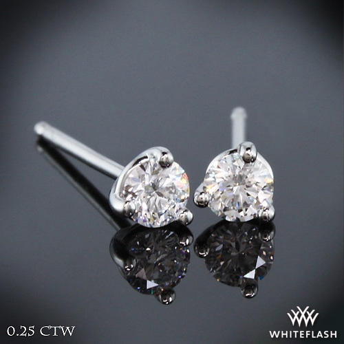 3prong 'Martini' Diamond EarringsSetting Only 1337