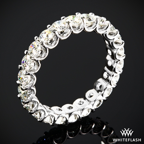 White Gold Diamon Ring With Yellow Gold Eternity Band White Gold Diamon Ring With Yellow Gold Eternity Band