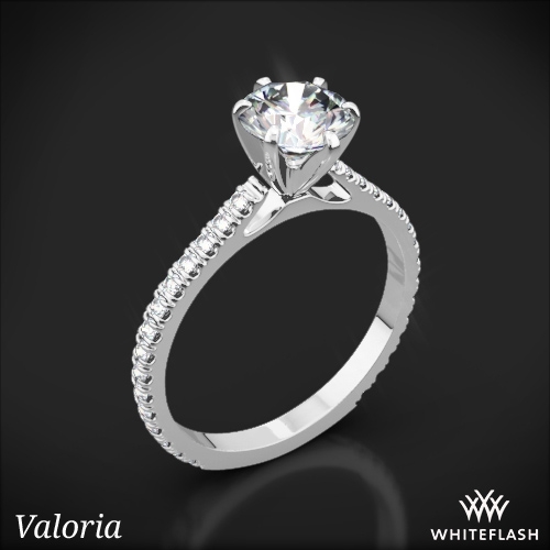 Cathedral Three Quarter FrenchSet Eternity Diamond Engagement Ring 3590