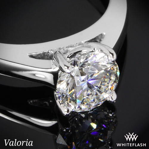 "Flush-Fit Cathedral" Solitaire Engagement Ring Ring Zoomed View