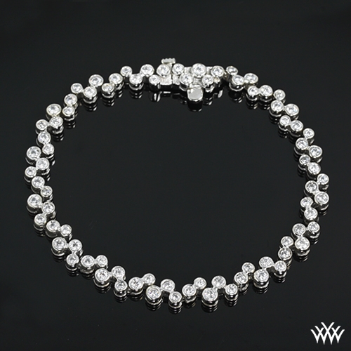 Full-Bezel "Scattered" Diamond Tennis Bracelet