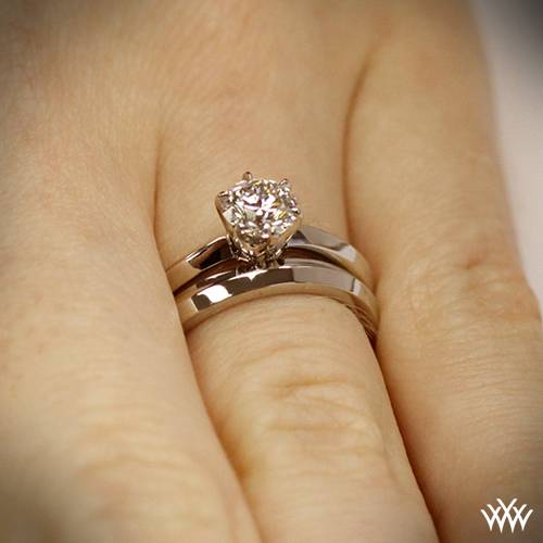Classic tiffany styl KnifeEdge Solitaire Wedding Set 1727
