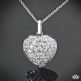 "Domed Heart Pave" Diamond Pendant