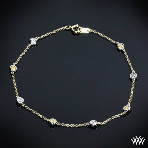 ''Color by the Yard" Diamond and Sapphire Bracelet