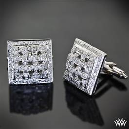"Diamond Waffle" Cuff Links