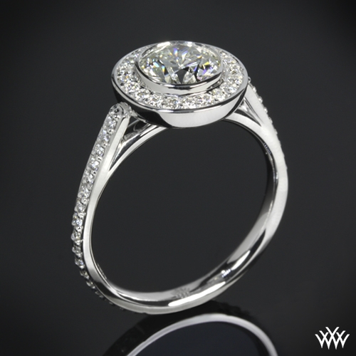 "Halo Bezel" Diamond Engagement Ring