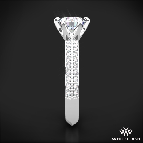 Knife Edge Pave Diamond Engagement Ring 712