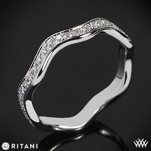 Ritani Stack Waved Eternity Diamond Right Hand Ring 2281